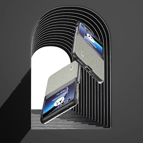 Motorola Razr 40 Ultra Skal - Kolfibermönster Slim Skyddande Mobilskal Svart