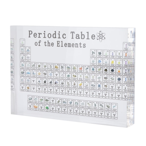Periodisk system Sort akryl Kemiske grundstoffer Alfabet Periodisk system Undervisning Display Home Decor L