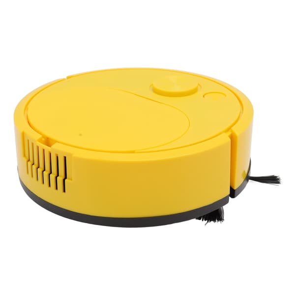 Robotstøvsuger Multifunksjonell USB-lading Mini Smart Feierobot for tregulv, fliser, tepper, gul