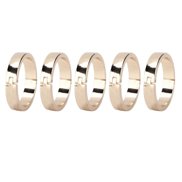 5 stk. runde karabinhager i holdbar legering, tilbehør til løse spiralnotesbøger, ydre diameter 30 mm, indre diameter 25 mm