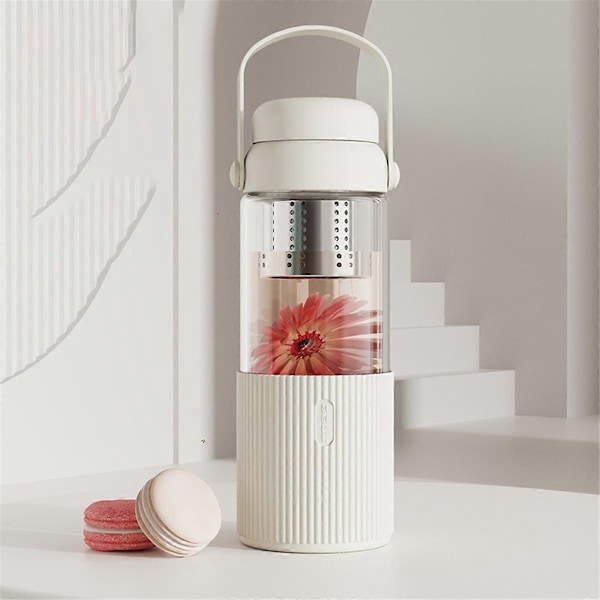 520ML Transparent Kaffemugg i Glas med Lock B