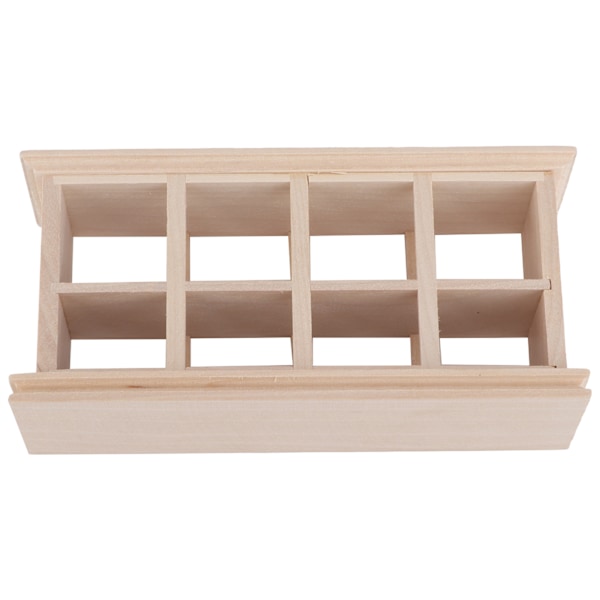 1/12 skala miniatyrmat tårta display docka bageri skåp trä display bageri tårta skåp