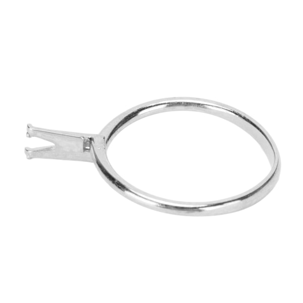Blank Ring Base Stål Kort Fyra klor Utsökt glänsande lätta fingerringar Komponenter för gör-det-själv hantverk Smyckenstillverkning Silver