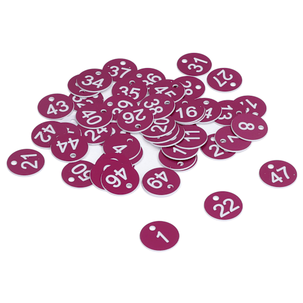 50 kpl numeroitua etikettiä, pyöreä, yksinkertainen, kaunis mehiläispesän tarra, jalostustarvikkeet mehiläishoitoon, eläintenhoitoon, numerot 1-50, violetti
