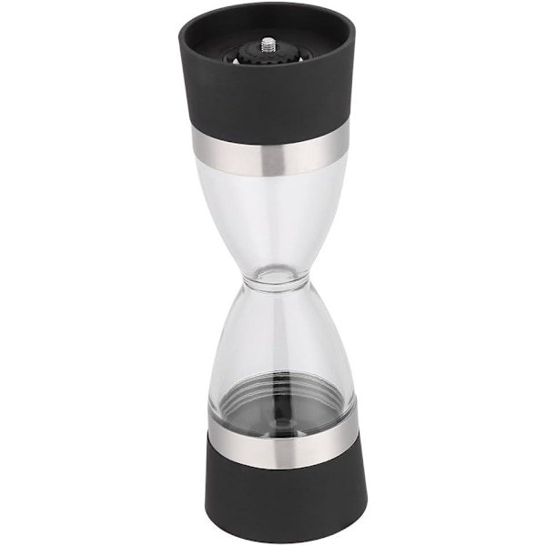 Manuell to-i-ett salt- og pepperkvern (svart) med justerbar keramisk rotor