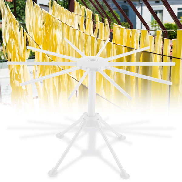 Nudlar Spaghetti Pasta Torkställ Stativ Tork hopfällbart köksredskap (vit)