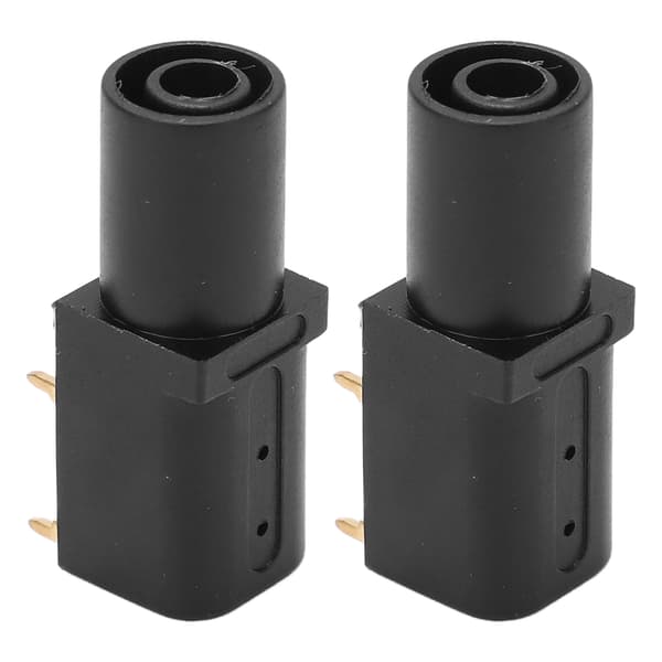 2 st PCB Panel Socket 4mm Svetsad Typ Bra Elektrisk Ledningsförmåga Säkerhetsbanankontakt för Multimetrar Spänningstestning Svart