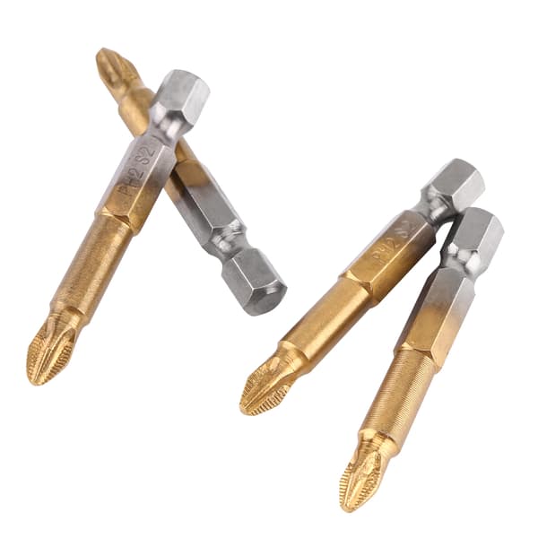 10 stk PH2 Krysshode Skrutrekkerbits Sett Antiskli 1/4 Tommers Sekskant Skaft 50mm
