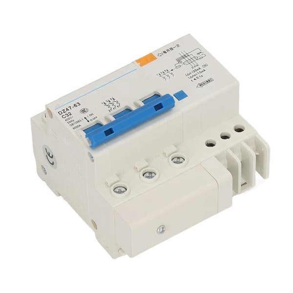 Mini effektbryter 3P MCB DIN-skinnemontering 6000A bruddkapasitet 400V 32A for hjemmet
