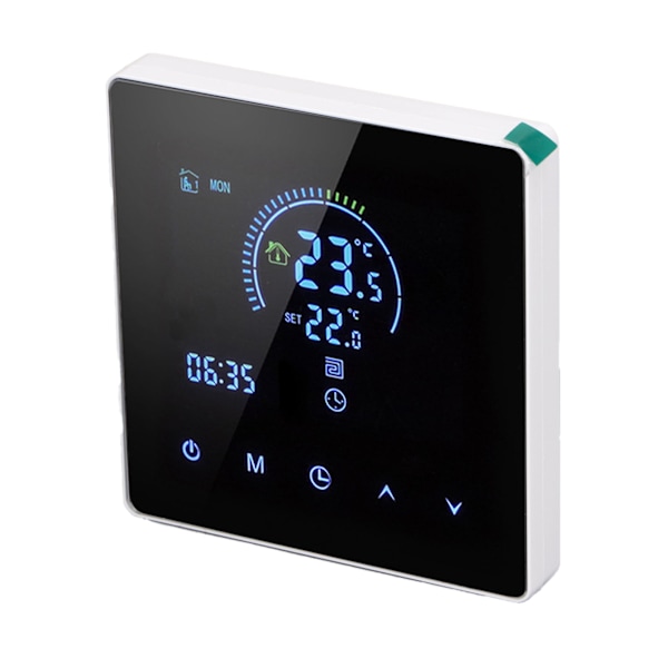 3A Smart Termostat Intelligent Touch Fargeskjerm LCD Display Termostat Vannvarme Kjele for Hjemmekontor Kjøpesenter Butikk Hvit Vanlig Modell