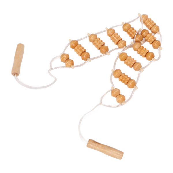 Trä Ryggmassage Roller Lymfdränage Träterapi Massageverktyg För Nacke Ben