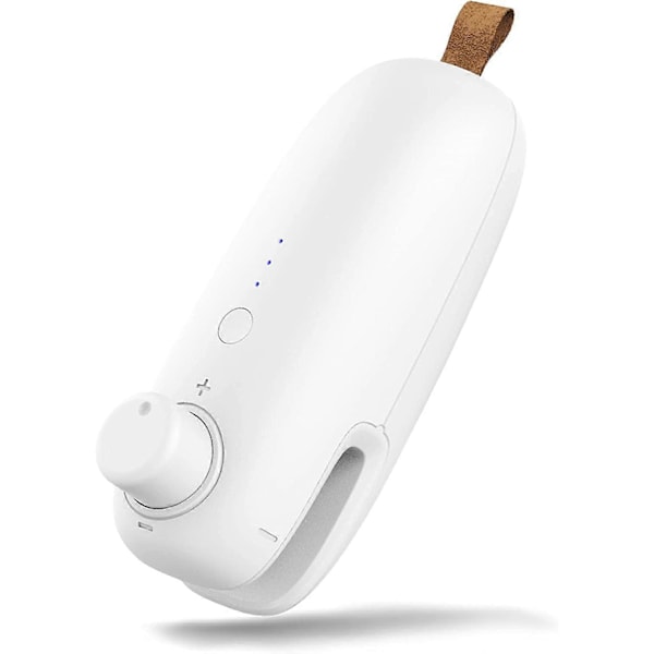 2 i 1 Mini Forseglingsmaskin med Kutter for Plastposer - Bærbar Forseglingsmaskin - Håndholdt Vakuumforsegler - Praktisk Poseforsegler - Med Batteri Inkludert