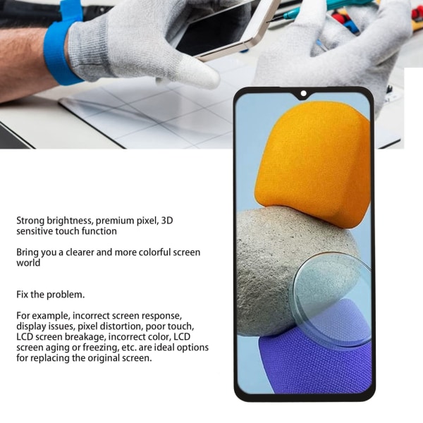 Telefon LCD-skärm Sensitive Touch Clear LCD-skärm för Samsung Galaxy M23 6.6in