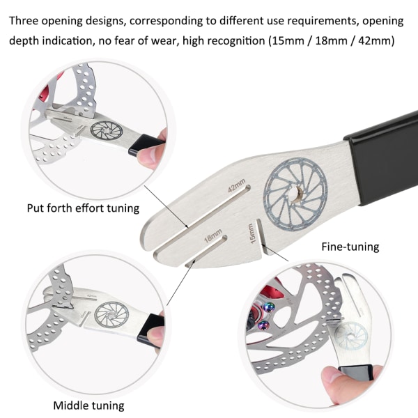 Verktøy for justering av bremseskiver i rustfritt stål