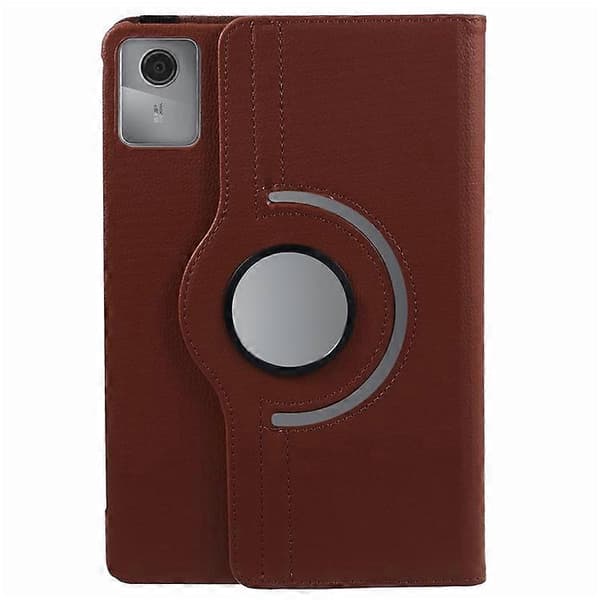 Compatible with Lenovo Tab M11 / Xiaoxin Pad 11 2024 Leather Case Rotating Stand Tablet Case Brown
