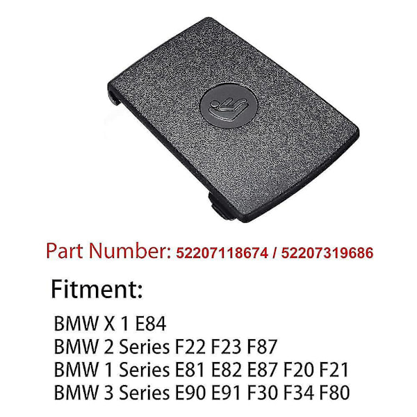 2x - F20 F30 F31 E84 E87 3-sarjan takaistuimen lastenistuimen ankkurin Isofix-suojus 52207319686-B7