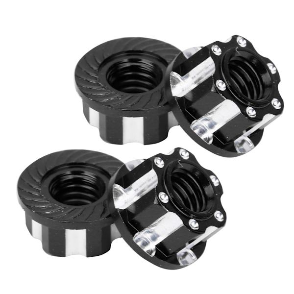 4 kpl M4 Carving kuusikulmamutterit alumiiniseos sopii HSP Sakura D3 D4 1/10 RC CarBlack