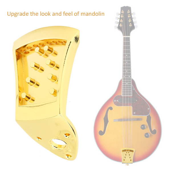 Mandolin Stjärtstycke Guld 8-Sträng Skruvar Triangulära Delar Musikinstrument Tillbehör