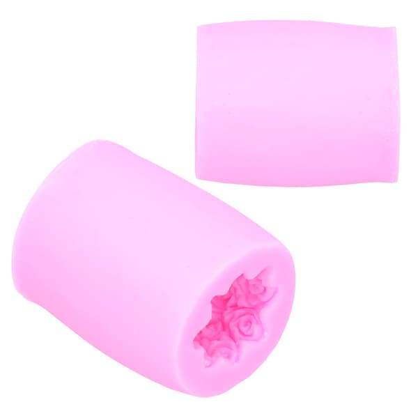 DIY Rose Blomst Silikoneform Fondant Kage Chokoladeform Bageudstyr Bageværktøj Pink