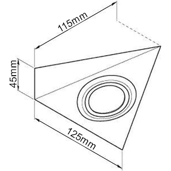 LED Trekantet Køkken Skab Belysning Sæt - Varm Hvid