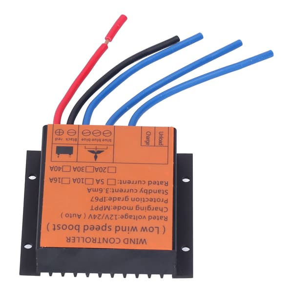 Vindmøllecontroller Lavspændings MPPT-laderegulator med LED-lys 100W-400W 12V 24V16A