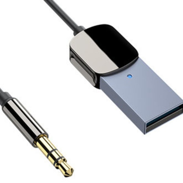 Bluetooth 5.0-mottaker med mikrofon, automatisk tilkobling, håndfri samtale, Bluetooth-sendermottaker for bil