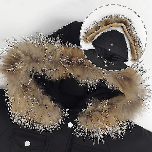 Barn Skidräkt Set: Svart Dunjacka och Byxor, 80cm