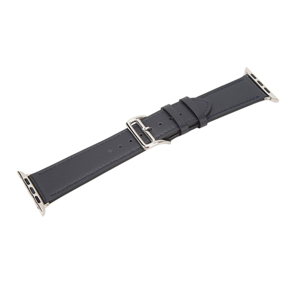 Smart Watch Band Watch Strap Läder Smart Watch Tillbehör för IOS Watch Series SE 8 7 6 5 4 3 2 1 42mm 44mm 45mm Mörkblå