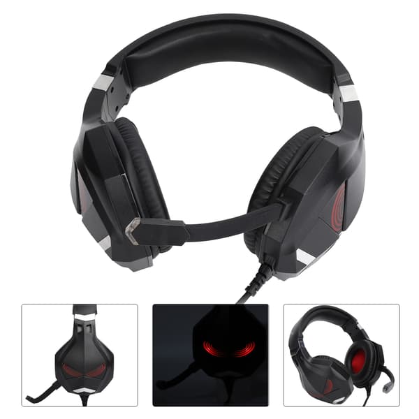 G319 Computer Headset Kablet LED Lysende Gaming Hovedtelefon med Mikrofon til PS4