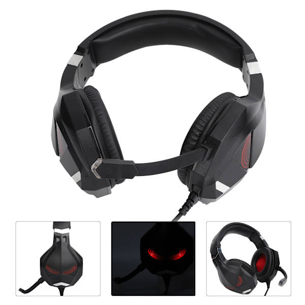 G319 Trådbundet LED-ljusspelande spelheadset med mikrofon för PS4
