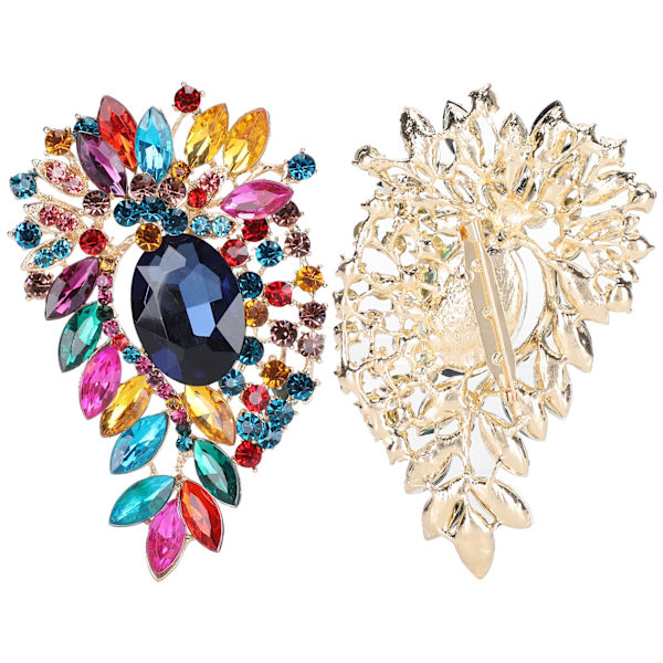 2 stk. Corsage Brosche Fashion Retro Exquisite Legering Nåle Applikation Beklædningstilbehør Farverig