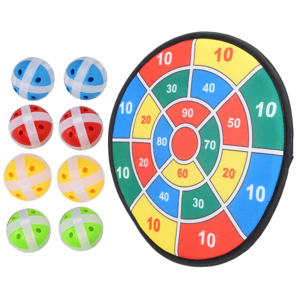 Fargerikt loddarttavlesett med 8 baller - morsomt spill for barn og voksne