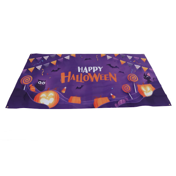 5,9x3,6ft Glad Halloween Bakgrund Hög Definitionstryck Fladdermöss Katter Ugglor Pumpor Mönster Mjuk Stretchig Halloween Bakgrund