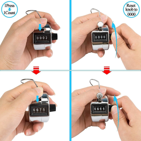 Digital Finger Tally Counter sett med 2 - håndholdt klikker for sport, arrangementer og pengehåndtering