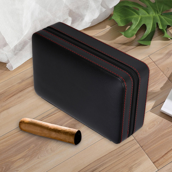 Cedertræ Bærbar Travel Outdoor Humidor Case Cigar Holder Opbevaringsboks (#01)