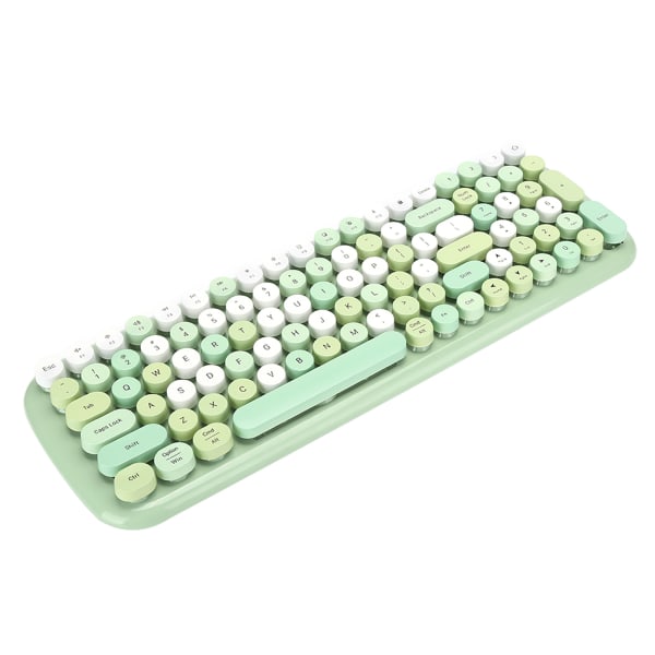 MultiDevice Keyboard til Bluetooth 5.1 trådløst tastatur til bærbar mobiltelefon Tablet (grøn)