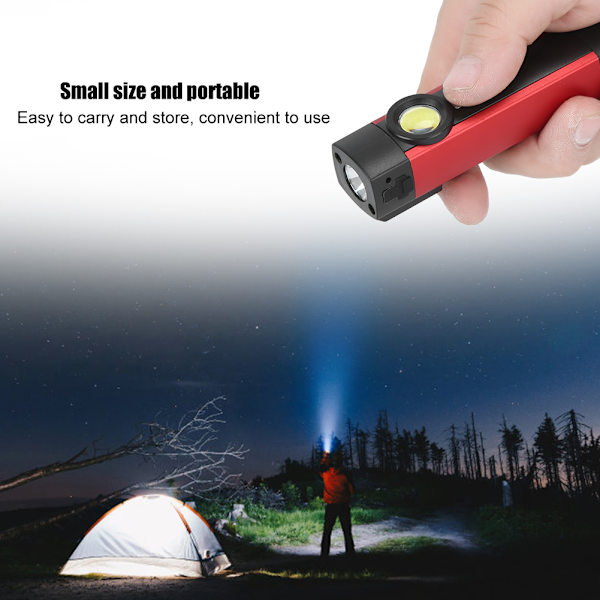 Bærbar COB Lilla Lys LED Lommelygte Mini Magnet Lommelygte 4 Tilstande USB Genopladelig Arbejdslampe 5W