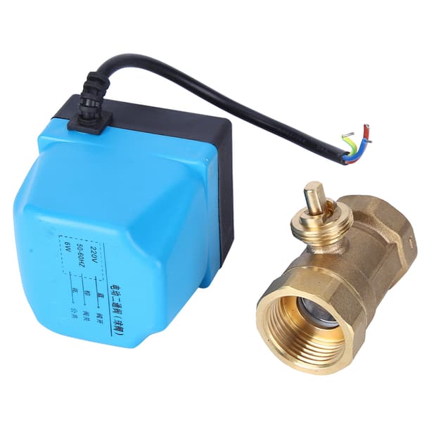 Elektrisk Kuleventil 2-veis 3-leder 2-kontroll IP68 Beskyttelse Synkronmotor Blå AC220V G1-tomme