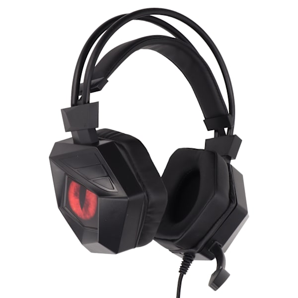 Gaming Headset med brusreducering USB 3,5 mm gränssnitt Over Ear RGB-hörlurar med mikrofon för PS4 PC LaptopSvart Röd