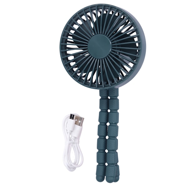 Tripod Fan Curved Mobile Phone Holder USB Charging Electric Fan for Home Library OfficeGreen