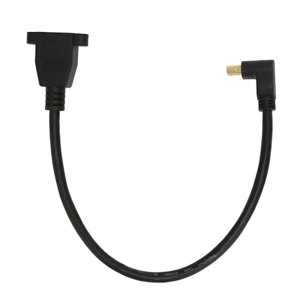 DP-hona till Mini DP-hane-kabel, låsbar typ med dubbla hål, Displayport-adapter för QXGA 2560x1600 upplösningsutgång