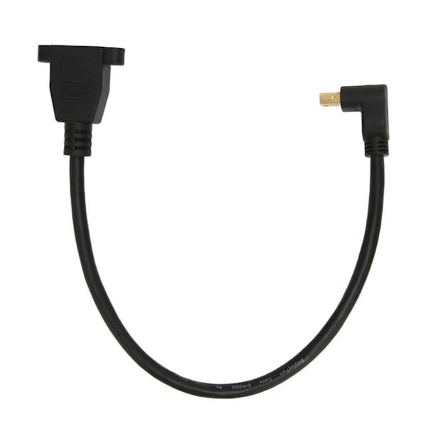 DP-hun til Mini DP-han-kabel med dobbelt hul, låsbart Displayport-adapter til QXGA 2560x1600 opløsningsoutput