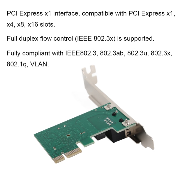 PCI-E Gigabit EtherneT -verkkokorttisovitin 10/100/1000 Mbps Realtek 8111E:lle