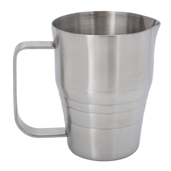 Mælkeskummerkop 700 ml Husholdningssølv rustfrit stål fortykket mælkeskummerkop Mælkekaffeapparat