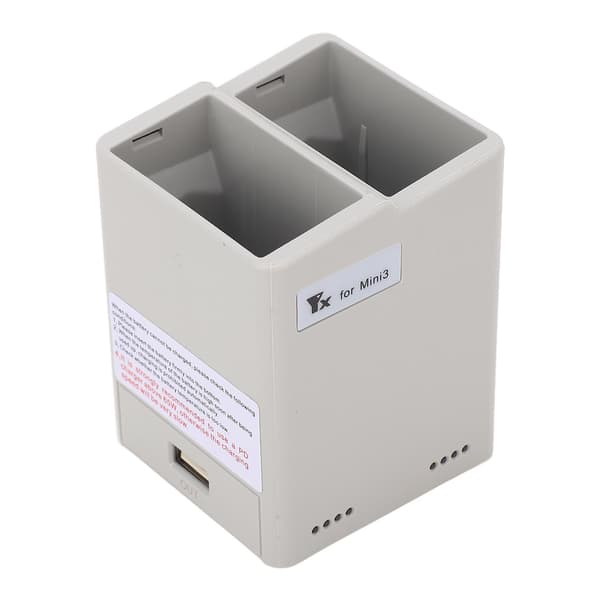 2-veis batteriladerhub, batterinivåkontroll, dronebatteri USB-lader for DJI Mini 3 Pro