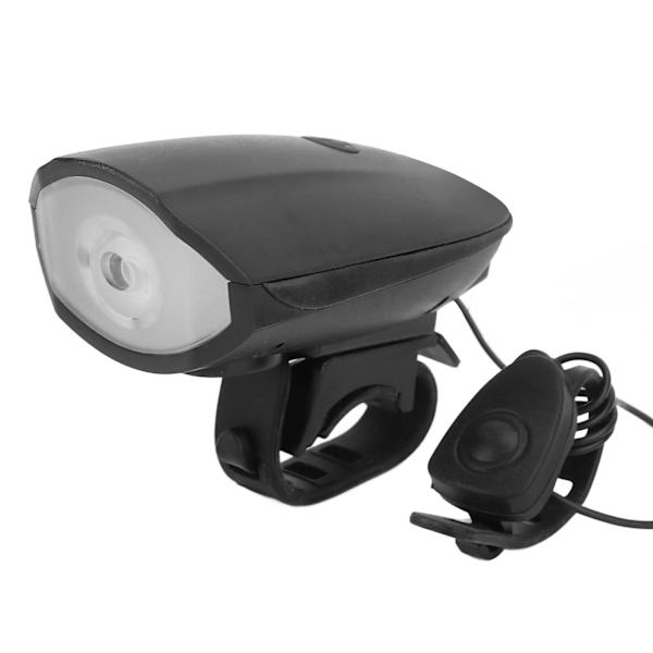 Scooterstrålkastare USB Uppladdningsbar High Brightness Night Riding Front Light med HornBlack