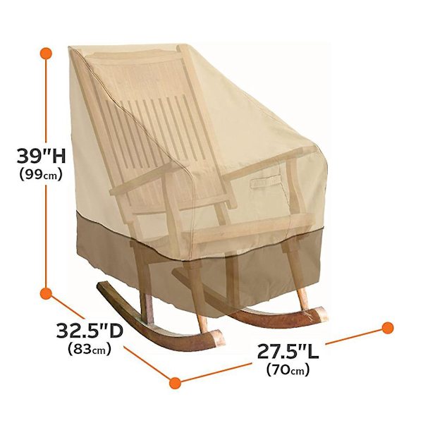 Udendørs Beige Gyngestolsovertræk - 70x83x99cm Havemøbelbeskyttelse