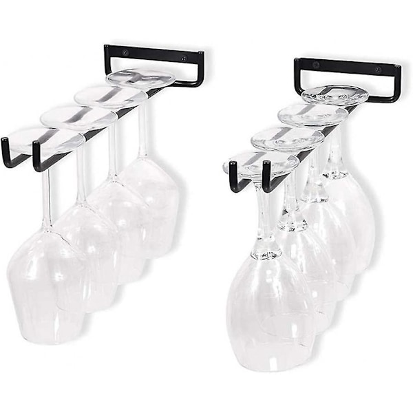 Set med 2 glashållare hängande glasställ för vinglas, ölglas - 30cm
