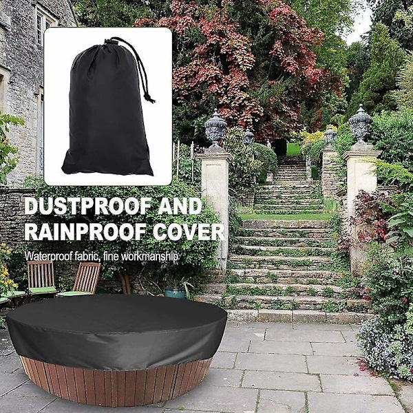 Rund Poolskydd Solskydd för Pool, Vattentätt Skydd för Spabad, 210D för Utomhusbadkar,——GRÖN 190×30cm