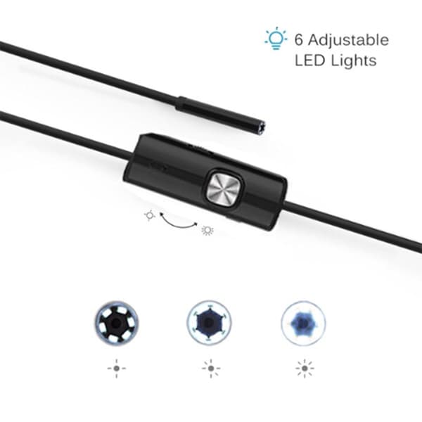 3 i 1 Endoskopkamera HD ABS Aluminiumlegering Industrielt Endoskop til Android 6.1 til Rør Bil